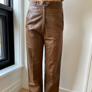 Authentic vintage Gucci brown leather pants